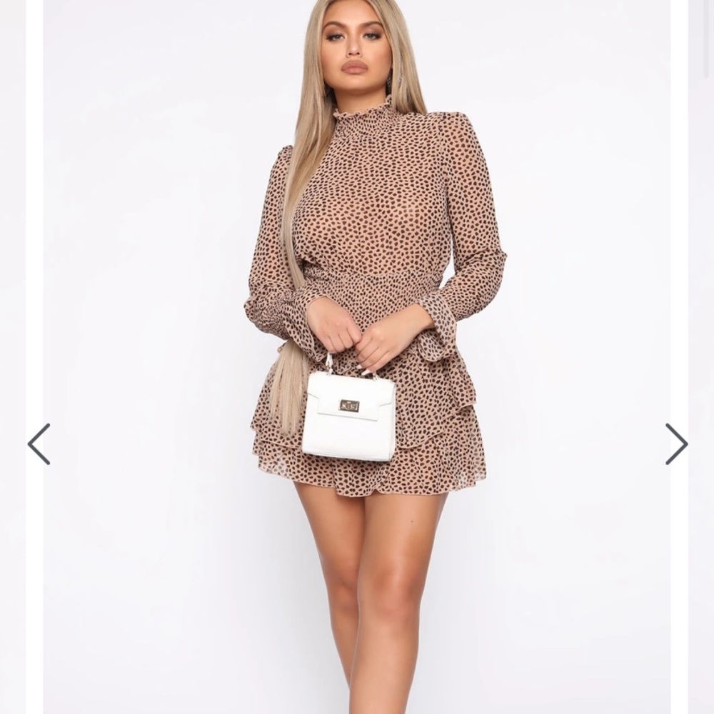 NWT Fashion Nova Let’s Talk Tea Mini Dress Medium